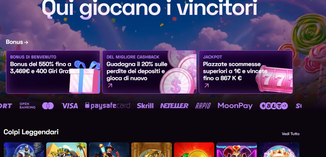 Claim bonus Lussurio Casino